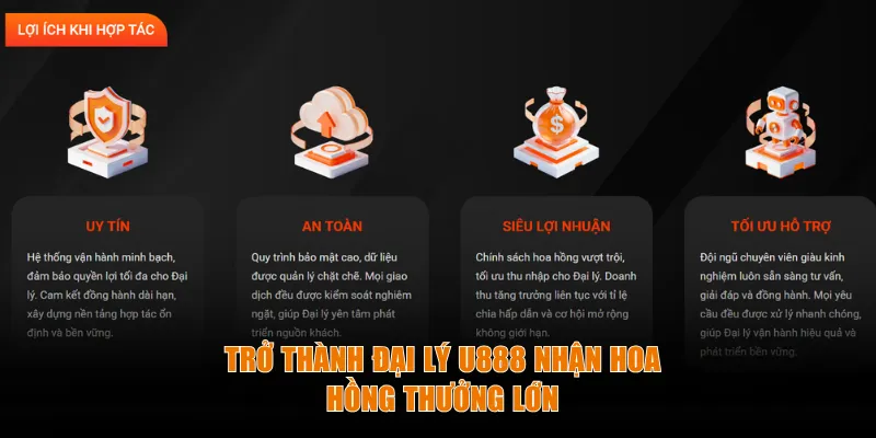 Trở thành đại lý U888 nhận hoa hồng thưởng lớn Trở thành đại lý U888 nhận hoa hồng thưởng lớn